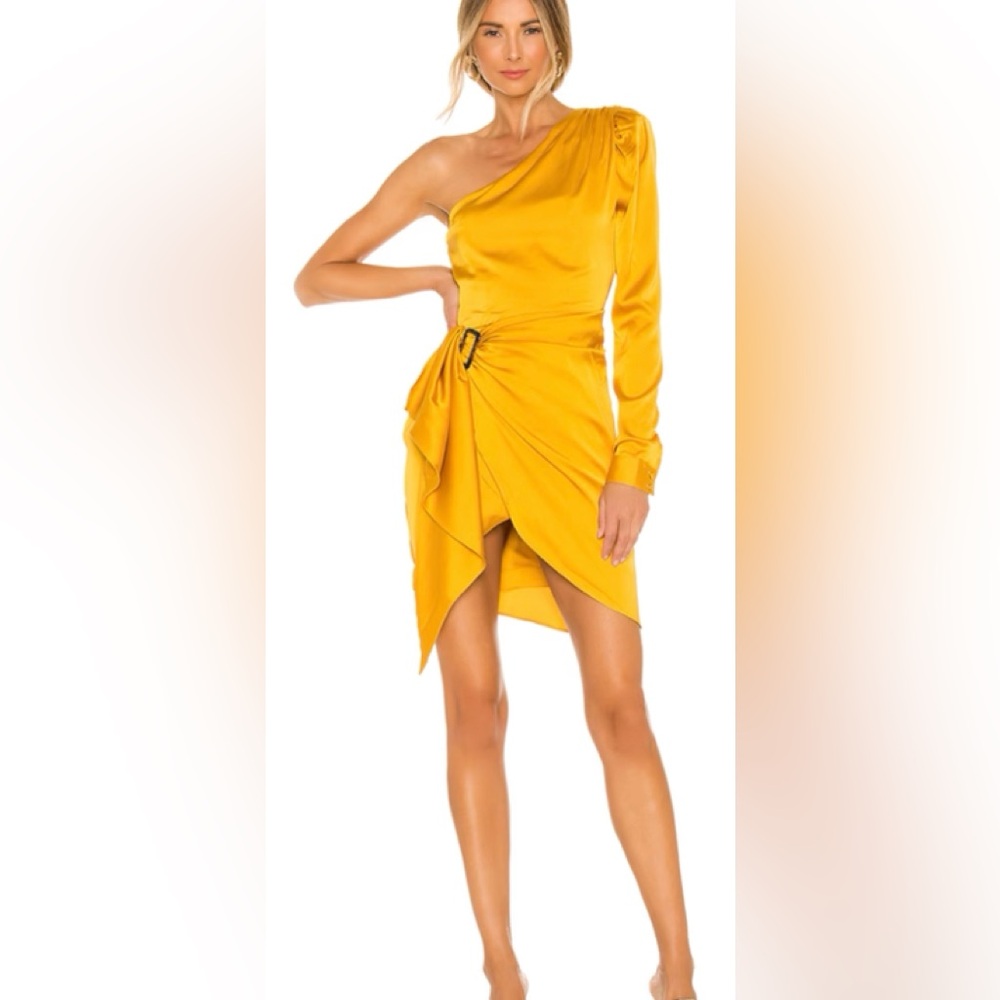 Lovers & Friends Ana dress - One-Shoulder Yellow Dress